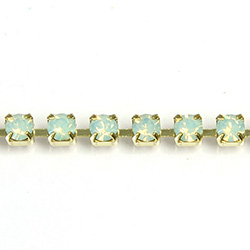 Preciosa MAXIMA Crystal Rhinestone Cup Chain - PP18 (SS8.5) CHRYSOLITE OPAL-RAW