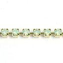 Preciosa MAXIMA Crystal Rhinestone Cup Chain - PP18 (SS8.5) CHRYSOLITE OPAL-RAW