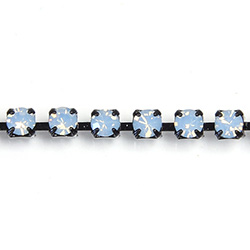 Preciosa MAXIMA Crystal Rhinestone Cup Chain - PP18 (SS8.5) LT SAPPHIRE OPAL-BLACK