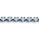 Preciosa MAXIMA Crystal Rhinestone Cup Chain - PP18 (SS8.5) LT SAPPHIRE OPAL-BLACK