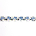 Preciosa MAXIMA Crystal Rhinestone Cup Chain - PP18 (SS8.5) LT SAPPHIRE OPAL-SILVER