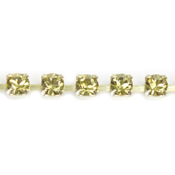 Preciosa MAXIMA Crystal Rhinestone Cup Chain - PP24 (SS12) ACID YELLOW-RAW