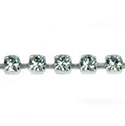 Preciosa MAXIMA Crystal Rhinestone Cup Chain - PP24 (SS12) CHRYSOLITE-SILVER