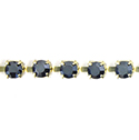 Preciosa MAXIMA Crystal Rhinestone Cup Chain - PP24 (SS12) HEMATITE-RAW