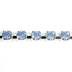 Preciosa MAXIMA Crystal Rhinestone Cup Chain - PP24 (SS12) LT SAPPHIRE OPAL-SILVER