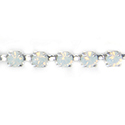 Preciosa MAXIMA Crystal Rhinestone Cup Chain - PP24 (SS12) WHITE OPAL-SILVER