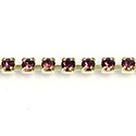 Preciosa Crystal Rhinestone Cup Chain - PP14 (SS6.5) AMETHYST-GOLD