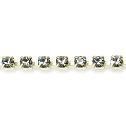 Preciosa Crystal Rhinestone Cup Chain - PP14 (SS6.5)  BLACK DIAMOND-RAW