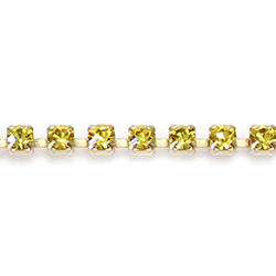 Preciosa Crystal Rhinestone Cup Chain - PP14 (SS6.5) CITRINE-RAW