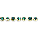 Preciosa Crystal Rhinestone Cup Chain - PP14 (SS6.5)  EMERALD-RAW
