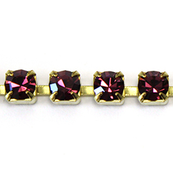 Preciosa Crystal Rhinestone Cup Chain - SS16 AMETHYST-RAW