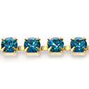 Preciosa Crystal Rhinestone Cup Chain - SS16 BLUE ZIRCON-RAW