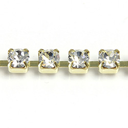 Preciosa Crystal Rhinestone Cup Chain - SS16 CRYSTAL-RAW