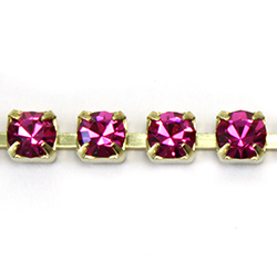 Preciosa Crystal Rhinestone Cup Chain - SS16 FUCHSIA-RAW
