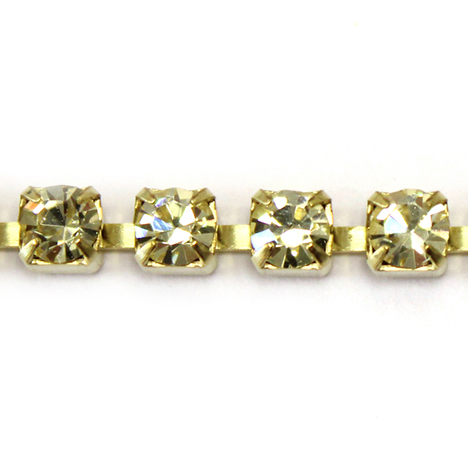 Preciosa Crystal Rhinestone Cup Chain - SS16 JONQUIL-RAW