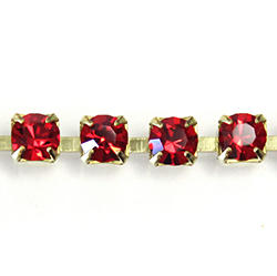 Preciosa Crystal Rhinestone Cup Chain - SS16 LIGHT SIAM-RAW