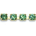 Preciosa Crystal Rhinestone Cup Chain - SS16 PERIDOT-RAW