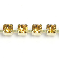 Preciosa Crystal Rhinestone Cup Chain - SS16 TOPAZ-RAW