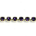 Preciosa Crystal Rhinestone Cup Chain - PP18 (SS8.5) DEEP TANZANITE-RAW