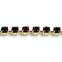 Preciosa Crystal Rhinestone Cup Chain - PP18 (SS8.5) GARNET-RAW