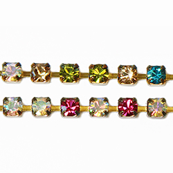 Preciosa Crystal Rhinestone Cup Chain - PP18 (SS8.5) Multi Mix SPECIAL Medium - RAW