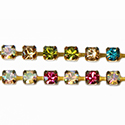 Preciosa Crystal Rhinestone Cup Chain - PP18 (SS8.5) Multi Mix SPECIAL Medium - RAW