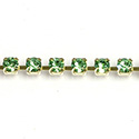 Preciosa Crystal Rhinestone Cup Chain - PP18 (SS8.5) PERIDOT-RAW