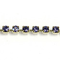 Preciosa Crystal Rhinestone Cup Chain - PP18 (SS8.5) TANZANITE-RAW