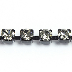Preciosa Crystal Rhinestone Cup Chain - SS18 BLACK DIAMOND-BLACK