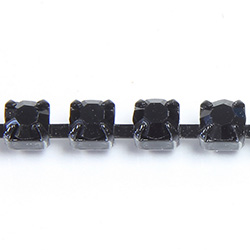 Preciosa Crystal Rhinestone Cup Chain - SS18 JET-BLACK
