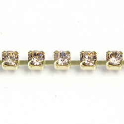 Preciosa Crystal Rhinestone Cup Chain - PP24 (SS12)  LT PEACH-RAW