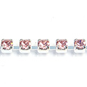 Preciosa Crystal Rhinestone Cup Chain - PP24 (SS12) LT ROSE-SILVER