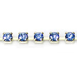 Preciosa Crystal Rhinestone Cup Chain - PP24 (SS12) LT SAPPHIRE-RAW