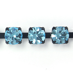 Preciosa Crystal Rhinestone Cup Chain - SS29 AQUA BOHEM-BLACK