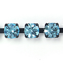 Preciosa Crystal Rhinestone Cup Chain - SS29 AQUA BOHEM-BLACK