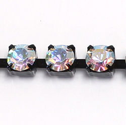 Preciosa Crystal Rhinestone Cup Chain - SS29 CRYSTAL AB-BLACK