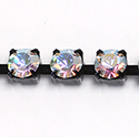 Preciosa Crystal Rhinestone Cup Chain - SS29 CRYSTAL AB-BLACK