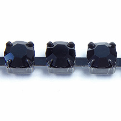 Preciosa Crystal Rhinestone Cup Chain - SS29 JET-BLACK