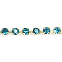 Preciosa Crystal Rhinestone Cup Chain - PP18 (SS8.5) BLUE ZIRCON-RAW