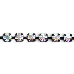 Preciosa Crystal Rhinestone Cup Chain - PP18 (SS8.5) CRYSTAL AB-BLACK
