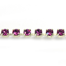Preciosa Crystal Rhinestone Cup Chain - PP18 (SS8.5) FUCHSIA-RAW