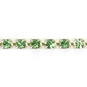 Preciosa Crystal Rhinestone Cup Chain - PP18 (SS8.5) PERIDOT-RAW