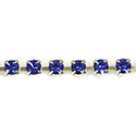 Preciosa Crystal Rhinestone Cup Chain - PP18 (SS8.5) SAPPHIRE-RAW