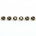 Preciosa Crystal Rhinestone Cup Chain - PP18 (SS8.5) SMOKE TOPAZ-RAW