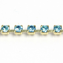Preciosa Crystal Rhinestone Cup Chain - PP24 (SS12) AQUA BOHEMICA-RAW