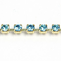 Preciosa Crystal Rhinestone Cup Chain - PP24 (SS12) AQUA BOHEMICA-RAW