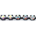 Preciosa Crystal Rhinestone Cup Chain - PP24 (SS12) CRYSTAL AB-BLACK