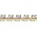 Preciosa Crystal Rhinestone Cup Chain - PP24 (SS12) CRYSTAL AB-RAW