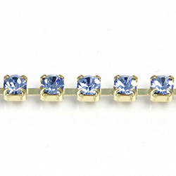 Preciosa Crystal Rhinestone Cup Chain - PP24 (SS12) LT SAPPHIRE-RAW