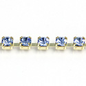 Preciosa Crystal Rhinestone Cup Chain - PP24 (SS12) LT SAPPHIRE-RAW